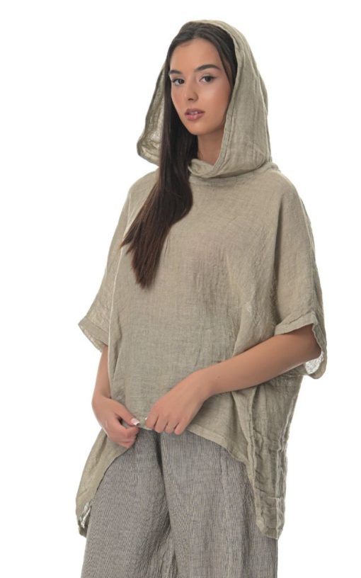 Sand-My Boutique Women's Gouse Top with Hood