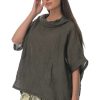 Olive Women's Gouse Hooded Blouse-My Boutique
