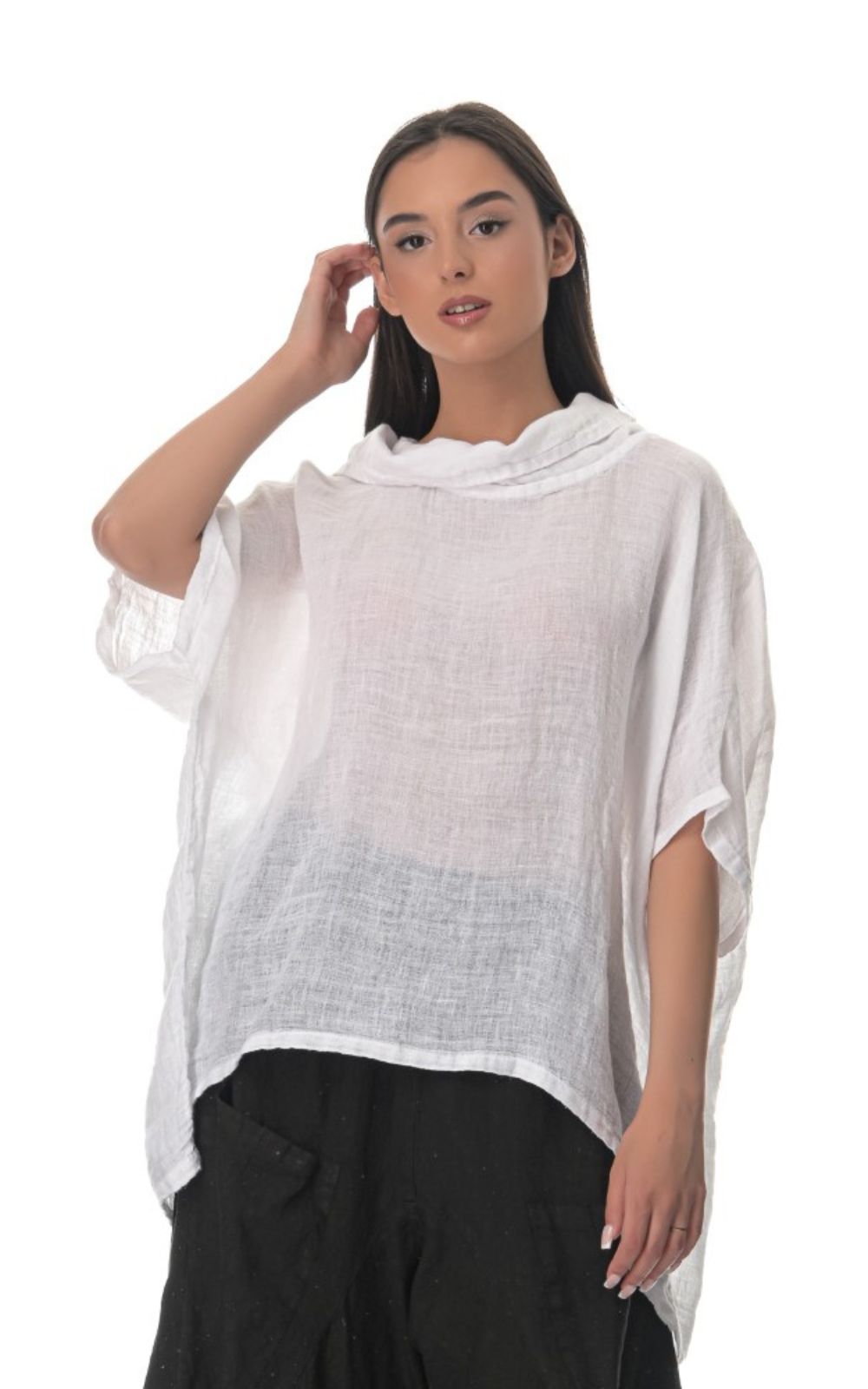 Μπλούζα Γυναικεία Gouse με Κουκούλα White-My Boutique