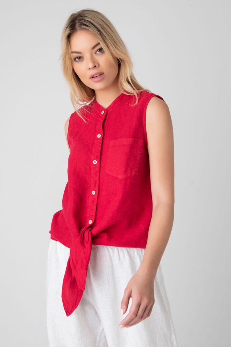 Red-My Boutique Women's Sleeveless Shirt