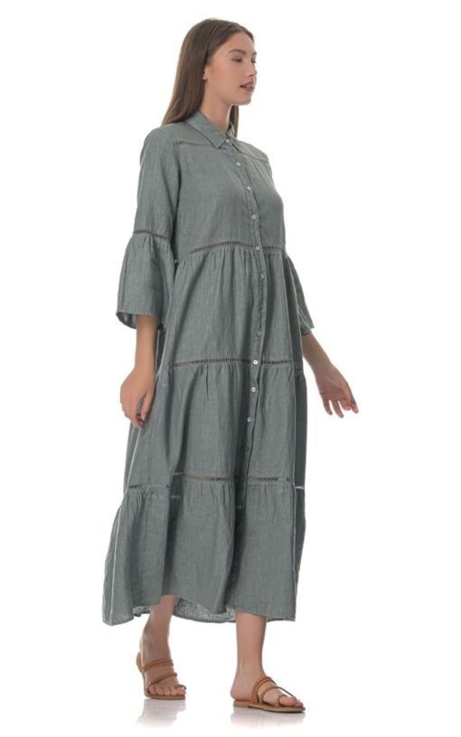 Laluha Metal Gray Long Dress-My Boutique