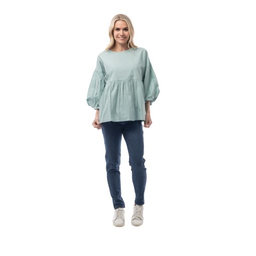 Women's Blouse with Puffy Sleeves Orientique 5206 Soap Suds-My Boutique