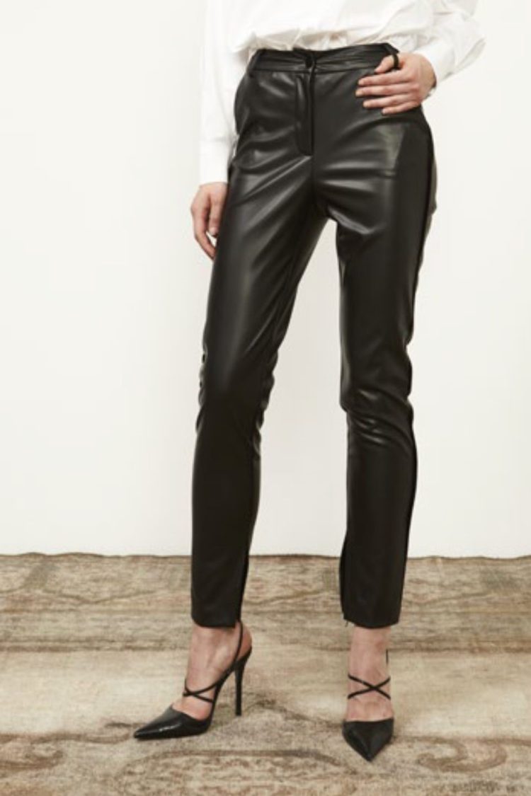 Souvenir Leather Look Women's Pants A34A0167 Black-My Boutique