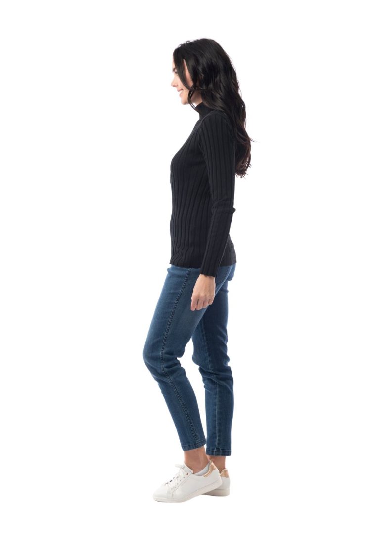 Orientique Women's Turtleneck Sweater 1216 Black-My Boutique