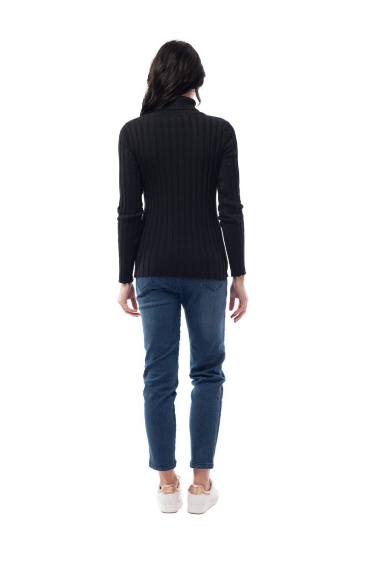 Orientique Women's Turtleneck Sweater 1216 Black-My Boutique