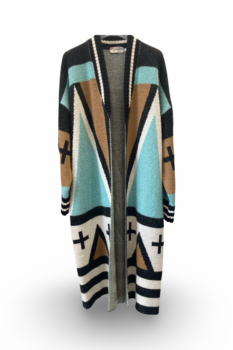 Women's Knitted Multicolor Cardigan With Motel-My Boutique Designs
