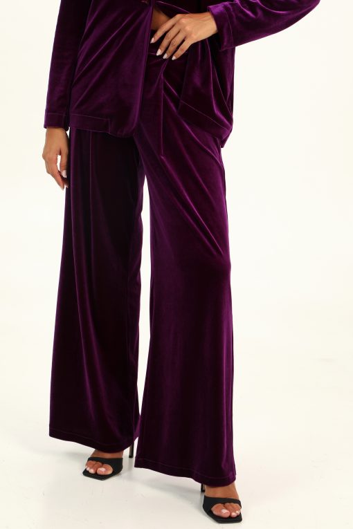Pants Women's Velvet Purple Tensione In-My Boutique