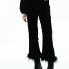 Παντελόνι Γυναικείο Τζιν Μαύρο με Φτερά στα Μπατζάκια Eleh-My Boutique