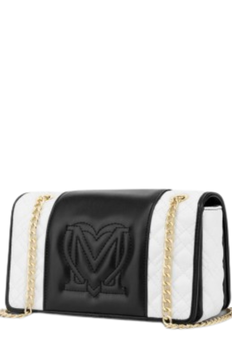 Women's Shoulder Bag Love Moschino JC4171PP0HKV1-12A Off White-Black-My Boutique