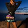 Dancing Leopard Print Sequin Mini Skirt-My Boutique