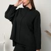 Women's Oversize Sweater Black John P.-My Boutique