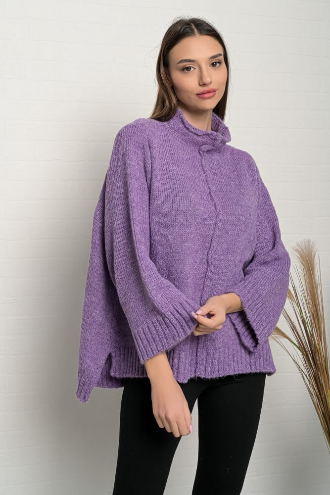 Women's Oversize Purple Sweater John P.-My Boutique