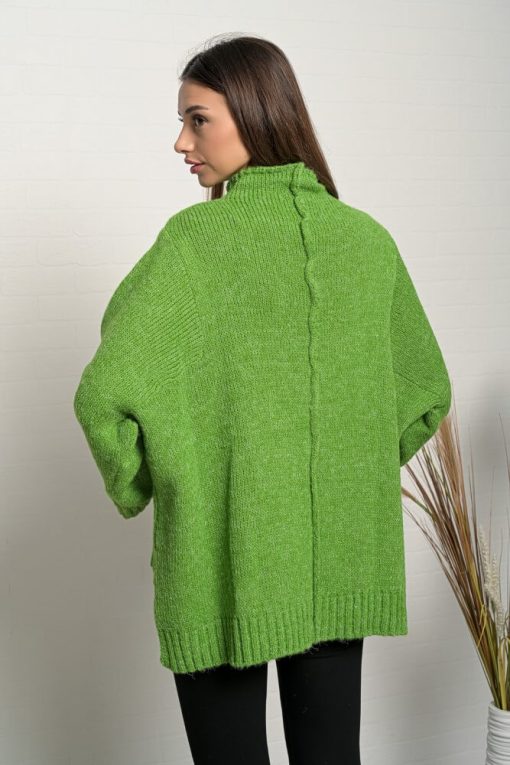 Women's Oversize Sweater Hot-Green John P.-My Boutique