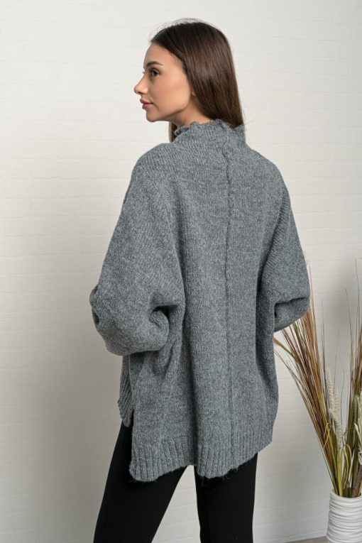 Women's Oversize Sweater Gray John P.-My Boutique