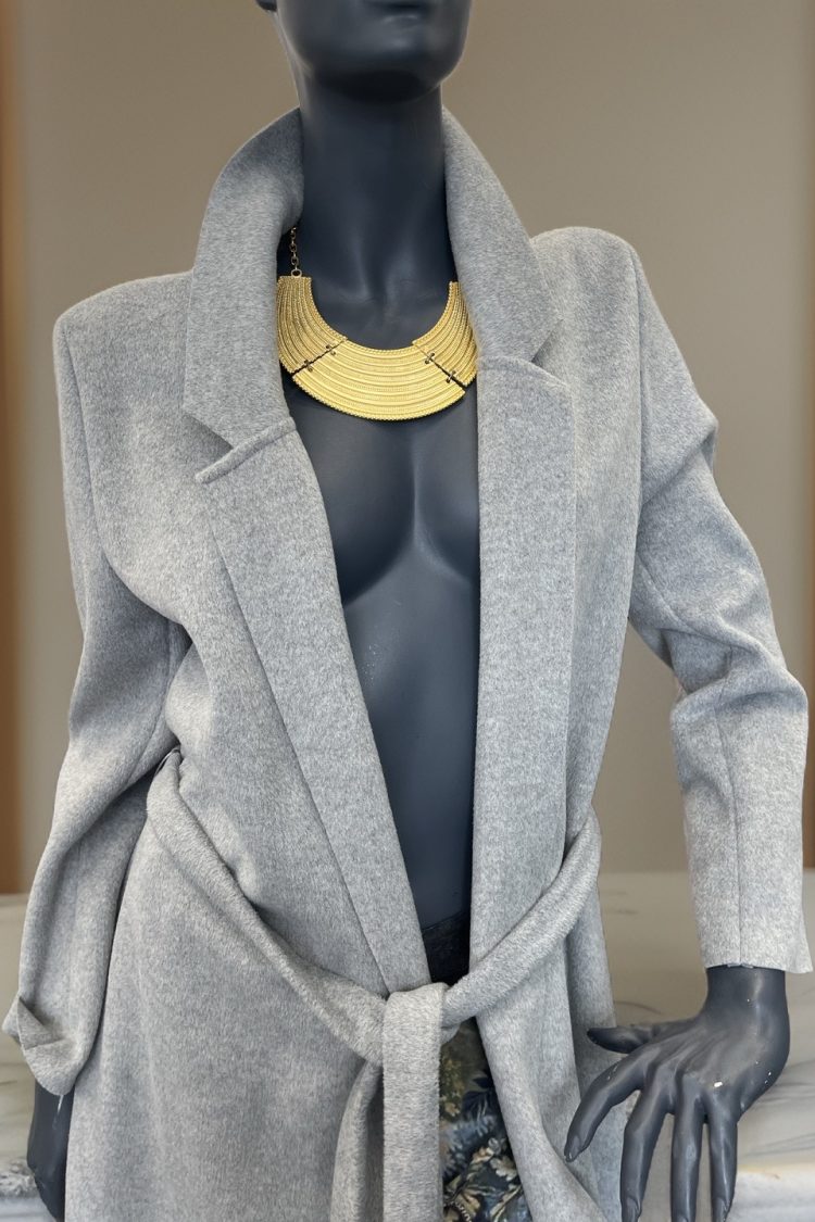 Women's Coat Gray Tensione In-My Boutique