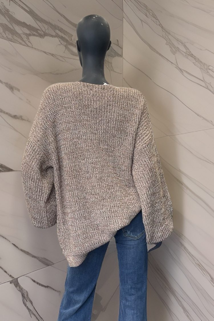 Women's Sweater Brown-Beige-My Boutique
