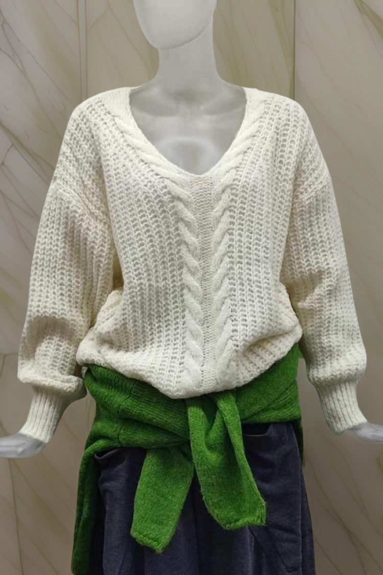Women's Ecru Sweater John P-My Boutique