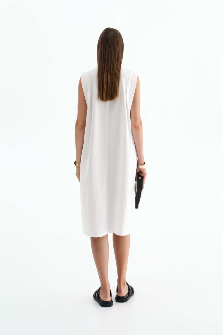 Dress Sleeveless White Eleh-My Boutique