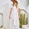 Dress Floral White Lace-My Boutique