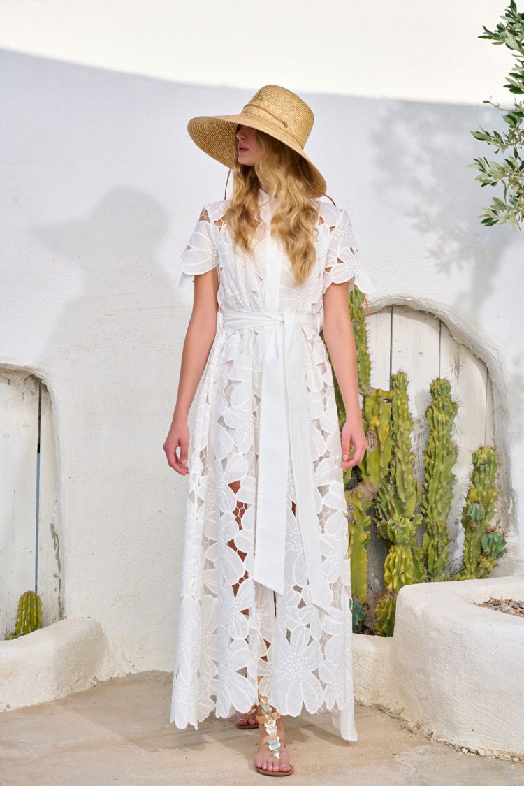 Φόρεμα Floral Λευκό Lace-My Boutique
