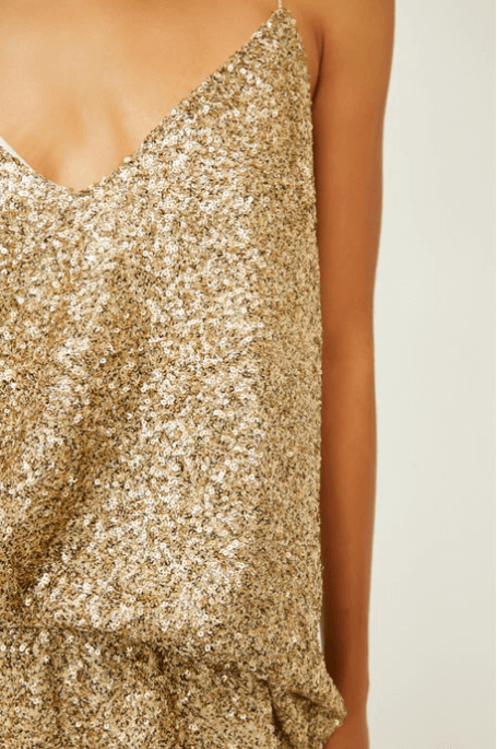Women's Blouse with Gold Souvenir Sequins-My Boutique