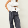 Women's Blouse with Belt Souvenir White-My Boutique