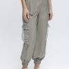 Women's Pants with Elasticated Ankle Tensione In Grey-My Boutique