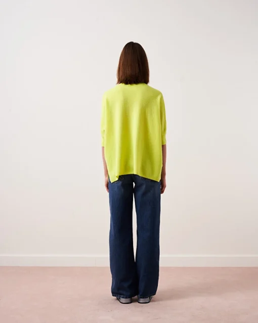 Πουλόβερ Γυναικείο V-Neck Kate Absolut Cashmere Neon Yellow-My Boutique