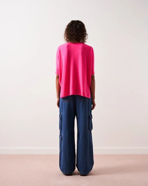 Πουλόβερ Γυναικείο V-Neck Kate Absolut Cashmere Neon Pink-My Boutique