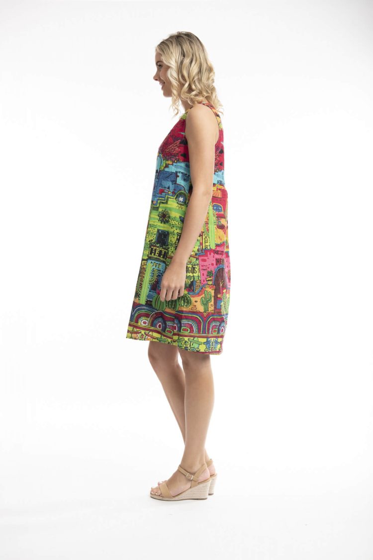 Φόρεμα Αμάνικο Reversible El Paso Orientique Print-My Boutique