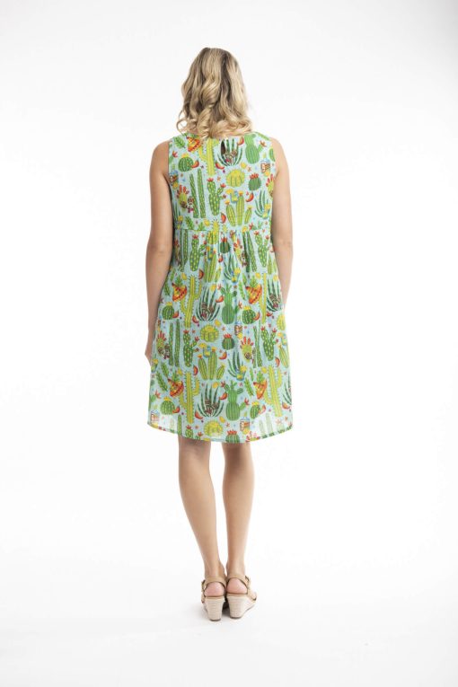 Sleeveless Reversible Dress El Paso Orientique Print-My Boutique
