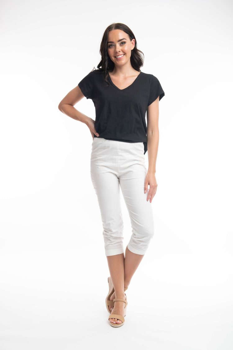 Women's Capri Pants Bangalene Orientique White-My Boutique