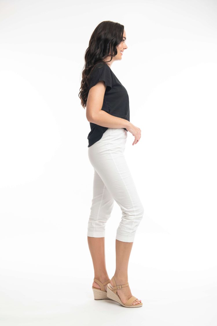 Women's Capri Pants Bangalene Orientique White-My Boutique