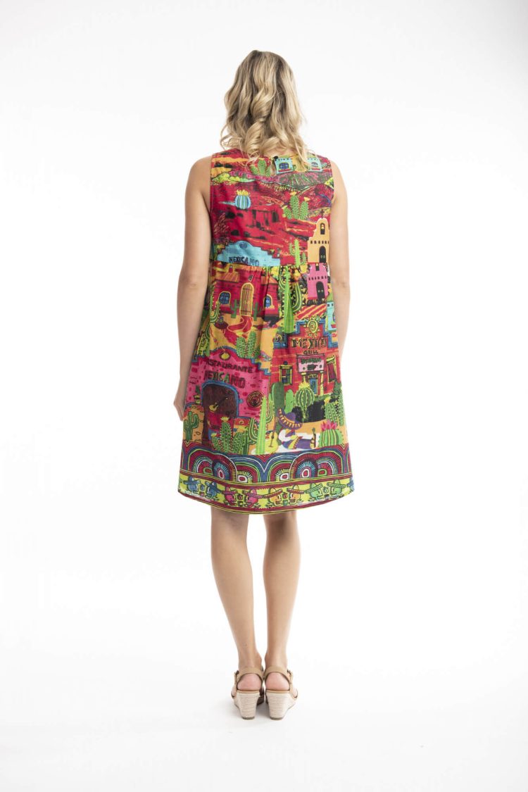 Φόρεμα Αμάνικο Reversible El Paso Orientique Print-My Boutique