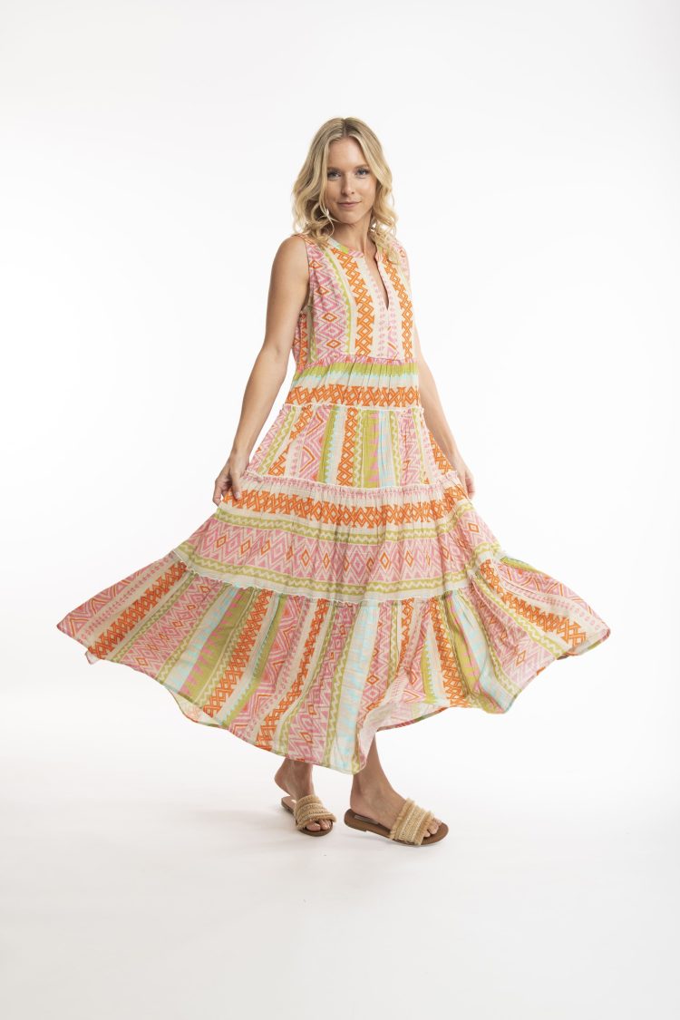 Nicole Escape Print Sleeveless Maxi Dress-My Boutique