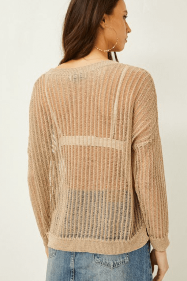Women's Sweater Transparent Souvenir Sand-My Boutique