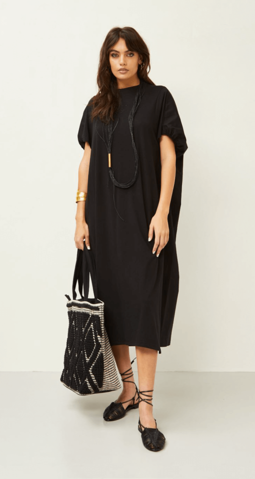 Φόρεμα Κοντομάνικο Souvenir Black-My Boutique